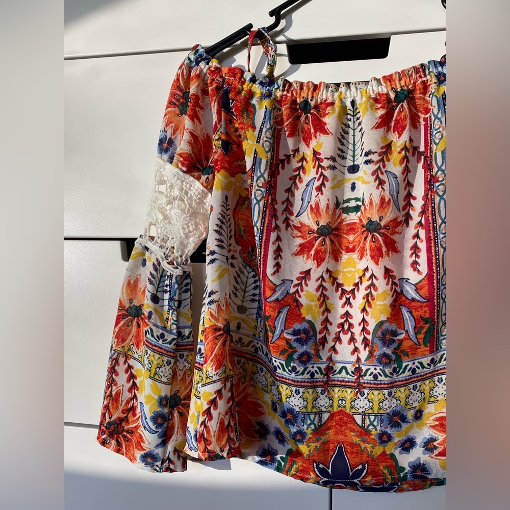 As U Wish Floral Off The Shoulder Summer Top